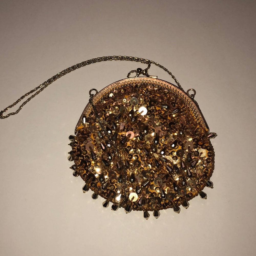 Gold cross body bag (not real gold)